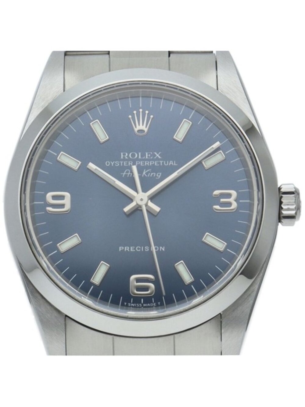 Rolex Air King SS Watch Blue